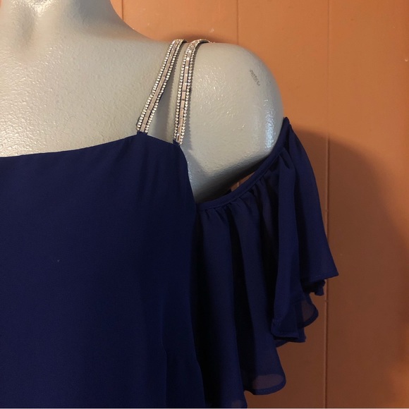 NWT MSK Embellished Cold Shoulder Dress, 12 - Picture 10 of 13
